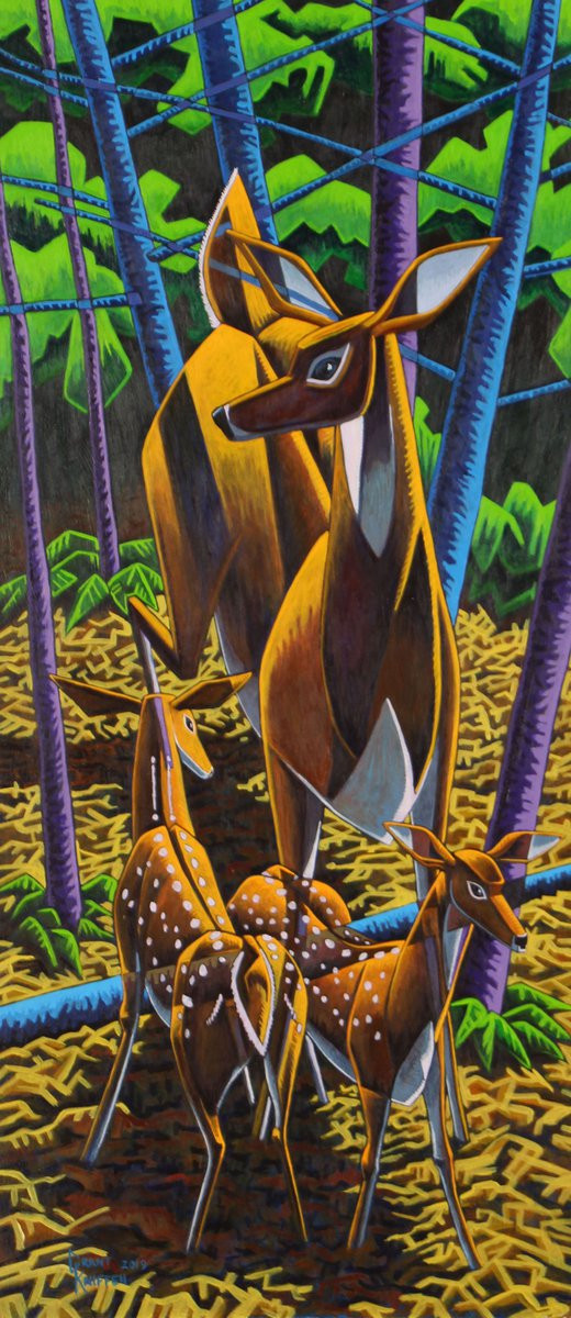 Doe and Fawns